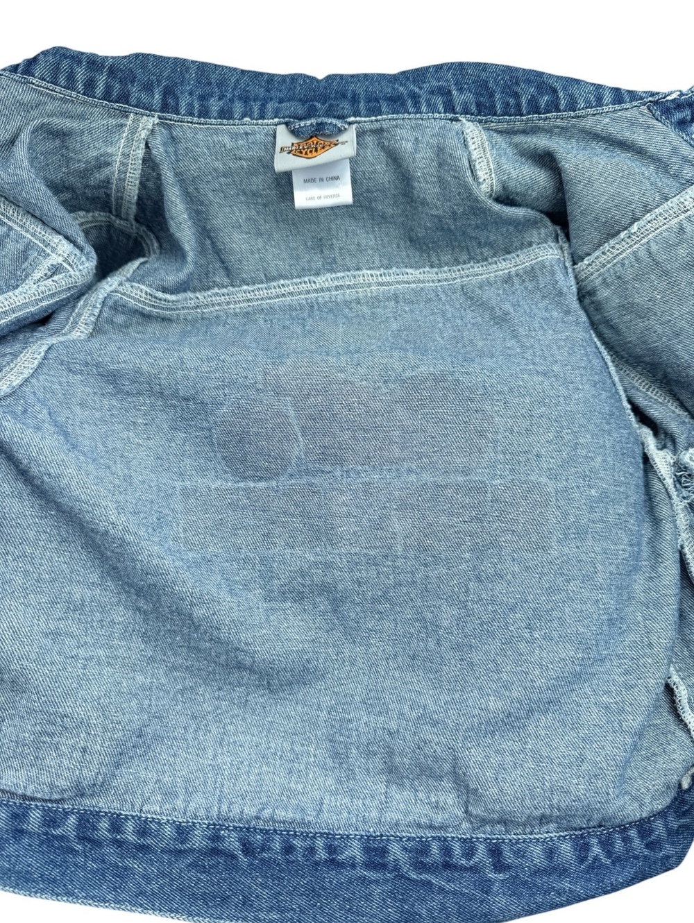 Harley-Davidson 🩵 Kids Denim Jacket Size 6/7 with Logo Patch - Picture 8 of 10